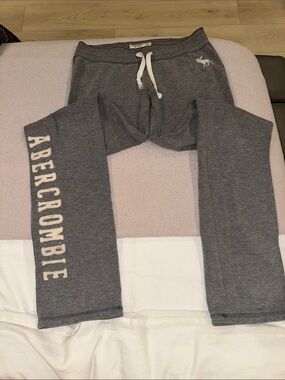 abercrombie kids Charcoal Gray Logo Sweat Joggers